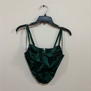 Urban Outfitters Emerald Green Corset Tank Top